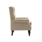 Sillones de Acento Okak para Dormitorio, Sillón Moderno con Estructura de Madera, Sillón Tapizado con Patas de Madera Resistentes para Sala de Estar