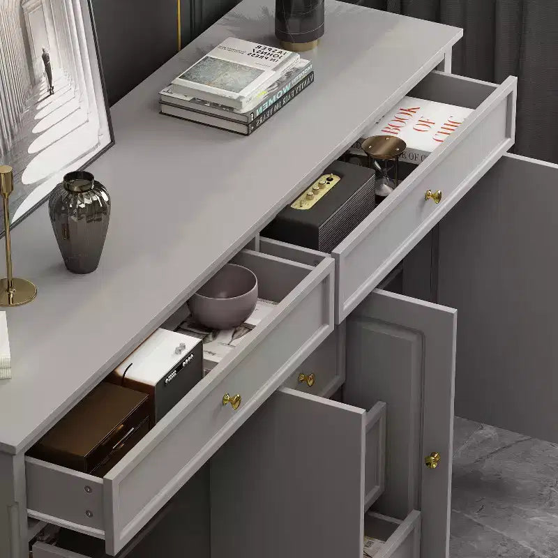 Famapy Cómoda horizontal de 5 cajones, armario de almacenamiento multifuncional, soluciones de almacenamiento para sala de estar