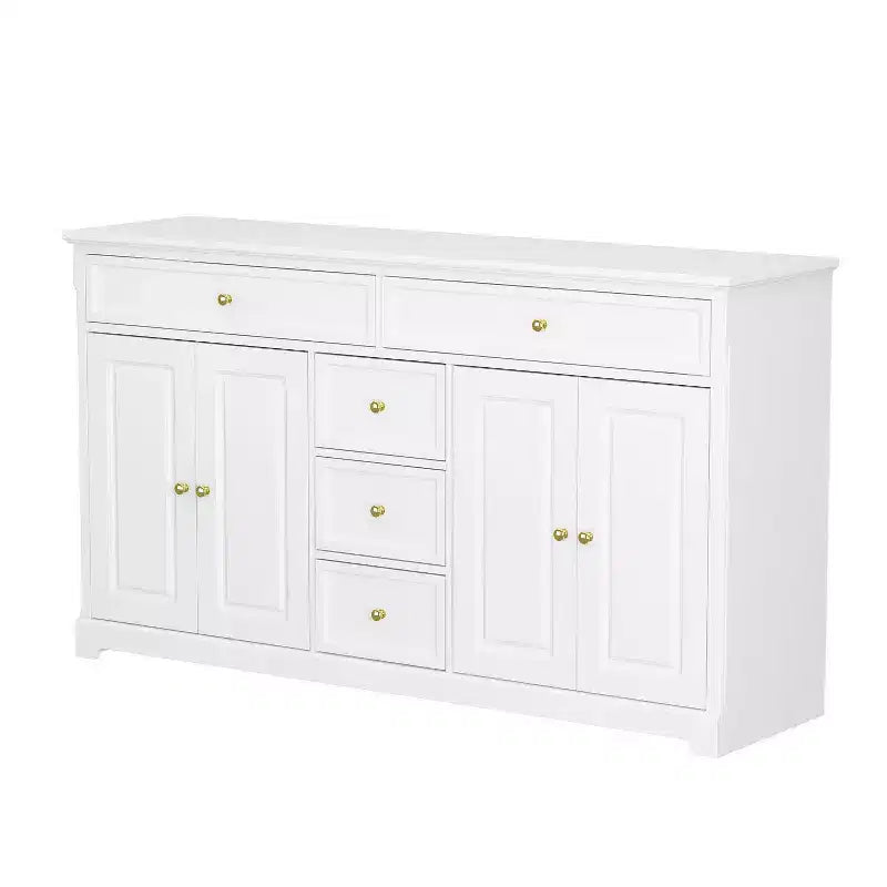 Famapy Cómoda horizontal de 5 cajones, armario de almacenamiento multifuncional, soluciones de almacenamiento para sala de estar