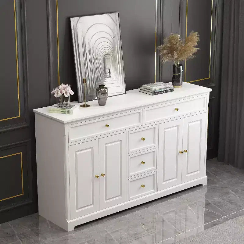 Famapy Cómoda horizontal de 5 cajones, armario de almacenamiento multifuncional, soluciones de almacenamiento para sala de estar