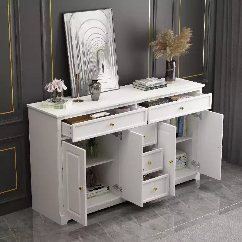 Famapy Cómoda horizontal de 5 cajones, armario de almacenamiento multifuncional, soluciones de almacenamiento para sala de estar