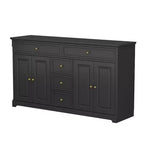 Famapy Cómoda horizontal de 5 cajones, armario de almacenamiento multifuncional, soluciones de almacenamiento para sala de estar