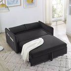 Sofá Cama MAYEERTY con USB, Cama Plegable Ajustable 3 en 1 y Bolsillo Lateral (Terciopelo)