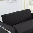 Sofá Cama MAYEERTY con USB, Cama Plegable Ajustable 3 en 1 y Bolsillo Lateral (Terciopelo)