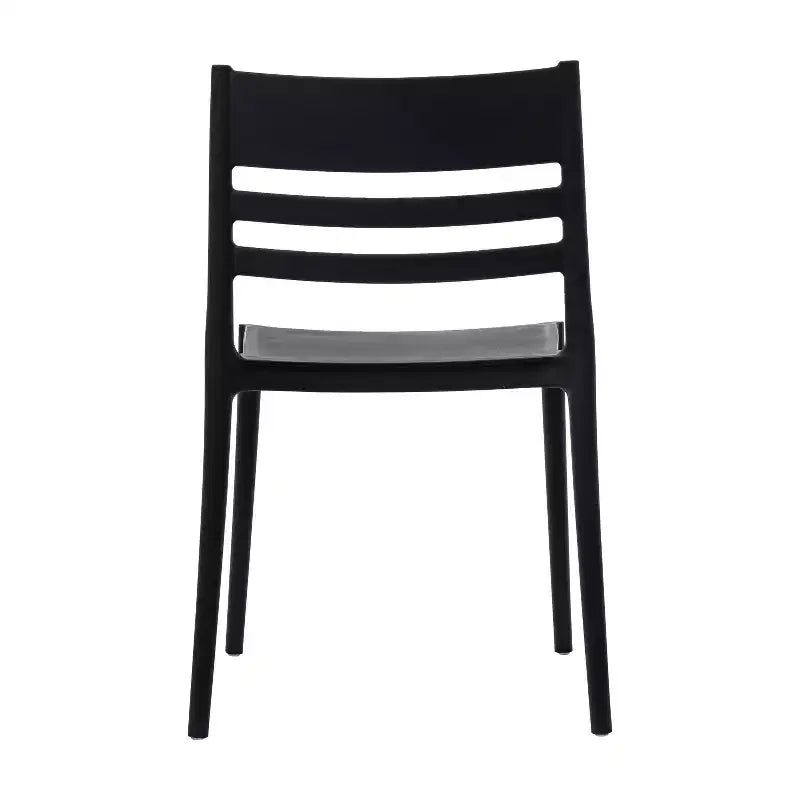 Flash Furniture Bridgeport - Juego de 2 sillas apilables para patio, para interior y exterior, con respaldo de listones, silla de resina comercial para todo tipo de clima