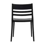 Flash Furniture Bridgeport - Juego de 2 sillas apilables para patio, para interior y exterior, con respaldo de listones, silla de resina comercial para todo tipo de clima