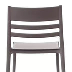 Flash Furniture Bridgeport - Juego de 2 sillas apilables para patio, para interior y exterior, con respaldo de listones, silla de resina comercial para todo tipo de clima