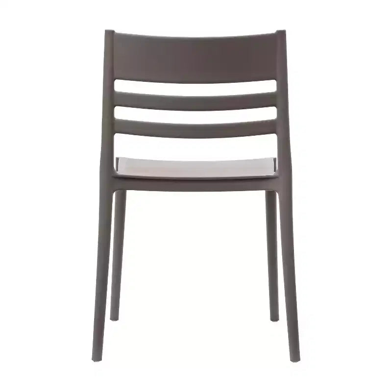 Flash Furniture Bridgeport - Juego de 2 sillas apilables para patio, para interior y exterior, con respaldo de listones, silla de resina comercial para todo tipo de clima