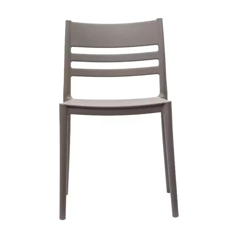 Flash Furniture Bridgeport - Juego de 2 sillas apilables para patio, para interior y exterior, con respaldo de listones, silla de resina comercial para todo tipo de clima