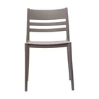 Flash Furniture Bridgeport - Juego de 2 sillas apilables para patio, para interior y exterior, con respaldo de listones, silla de resina comercial para todo tipo de clima