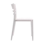 Flash Furniture Bridgeport - Juego de 2 sillas apilables para patio, para interior y exterior, con respaldo de listones, silla de resina comercial para todo tipo de clima
