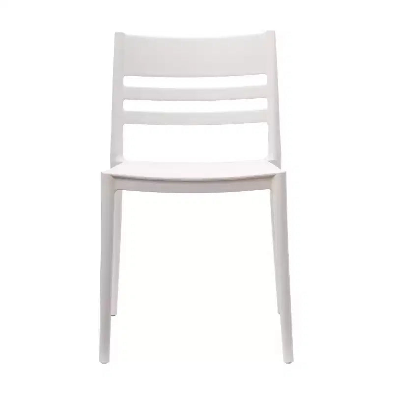 Flash Furniture Bridgeport - Juego de 2 sillas apilables para patio, para interior y exterior, con respaldo de listones, silla de resina comercial para todo tipo de clima