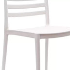 Flash Furniture Bridgeport - Juego de 2 sillas apilables para patio, para interior y exterior, con respaldo de listones, silla de resina comercial para todo tipo de clima