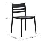 Flash Furniture Bridgeport - Juego de 2 sillas apilables para patio, para interior y exterior, con respaldo de listones, silla de resina comercial para todo tipo de clima