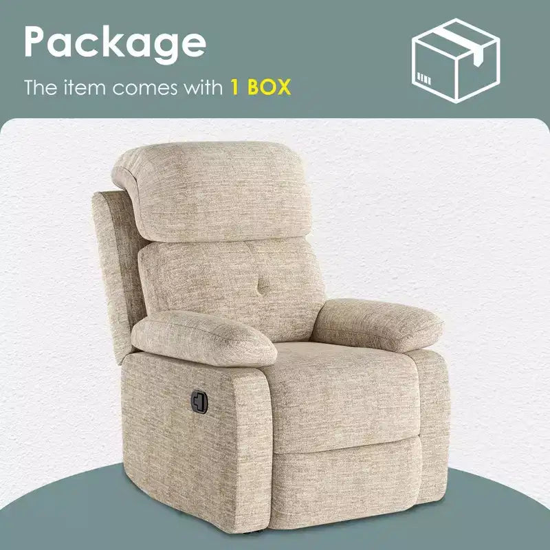 Sofá reclinable pequeño para sala de estar, sillón para adultos