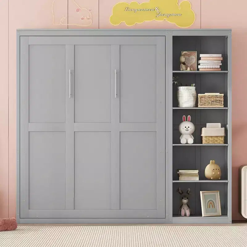 Cama de pared con estantes Whisen Murphy Bed