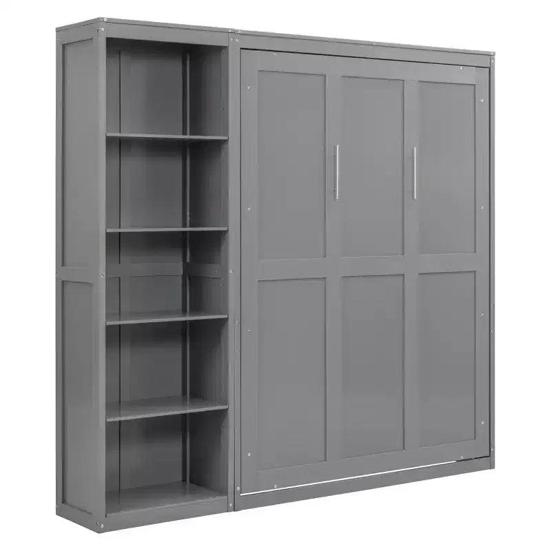 Cama de pared con estantes Whisen Murphy Bed