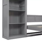 Cama de pared con estantes Whisen Murphy Bed
