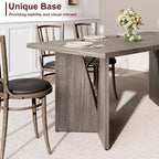 Mesa de comedor rectangular de 71 pulgadas para 6 personas, mesa de cocina rústica estilo granja con patas resistentes