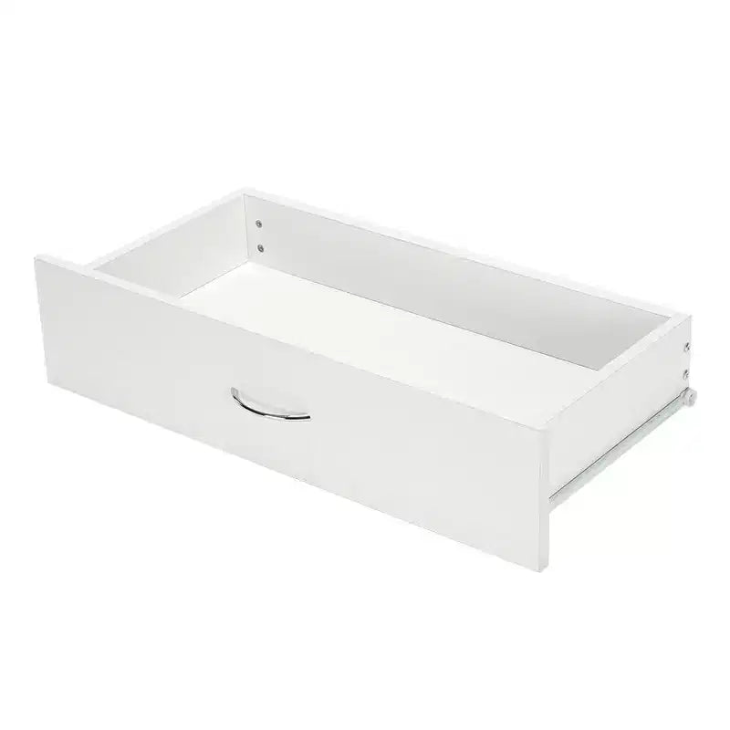 Karl Home Cómoda blanca de 4 cajones de aglomerado de 66 cm de ancho