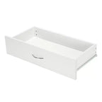 Karl Home Cómoda blanca de 4 cajones de aglomerado de 66 cm de ancho