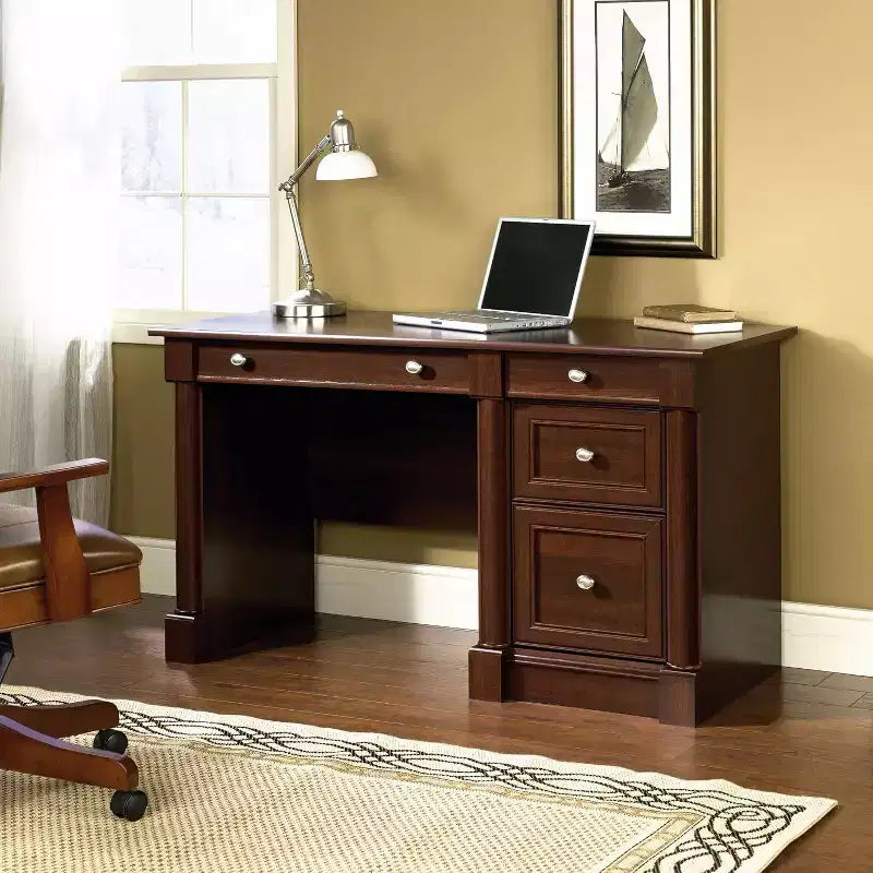 Escritorio ejecutivo HomeStock Palladia marrón 23.5D x 53.12W x 30H Panel desplegable 144 lbs
