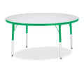 Jonti-Craft Berries Elementary Height Color Edge Round Table 48 x 48 in Green