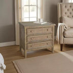 Mesa Auxiliar Royal Hampton 28 | 3 cajones con tiradores redondos | Madera de Caoba