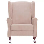 VidaXL Sillón Reclinable en Tela Crema - Cómodo Sillón Reclinable Ajustable con Suave Acolchado de Esponja y Patas de Madera Robustas para Salón - Blanco