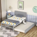 Base de Cama Plataforma Okak Twin Moderna con Cama Nido y 2 Cajones de Almacenamiento Estructura de Cama de Madera Robusta Sin Ruido No Requiere Resortes Fácil de Montar