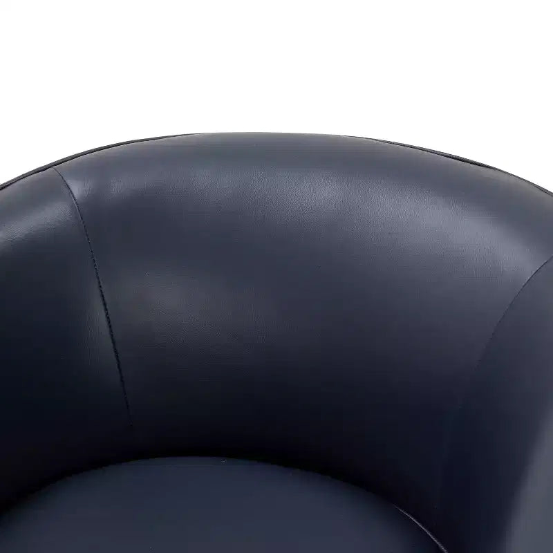 Sillón giratorio de 360 grados de cuero flor moderno Okak con cojín suave, sillón con base de madera para sala de estar, oficina, dormitorio