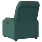 vidaXL Sillón reclinable de tela gris oscuro - 6 puntos de masaje vibratorio, respaldo y reposapiés ajustables - Gris