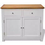 Aparador vidaXL 35.4x13.2x32.7 cm Madera maciza de roble