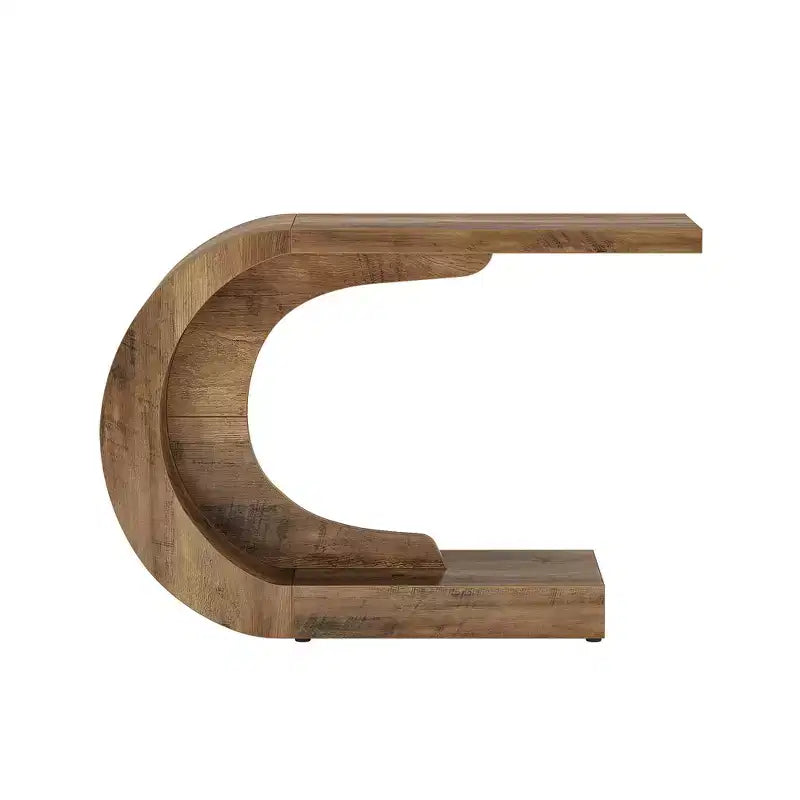 MAYEERTY Mesa elegante en forma de C para pasillo, consola multiusos/mesa auxiliar de sofá/mesa de acento para entrada