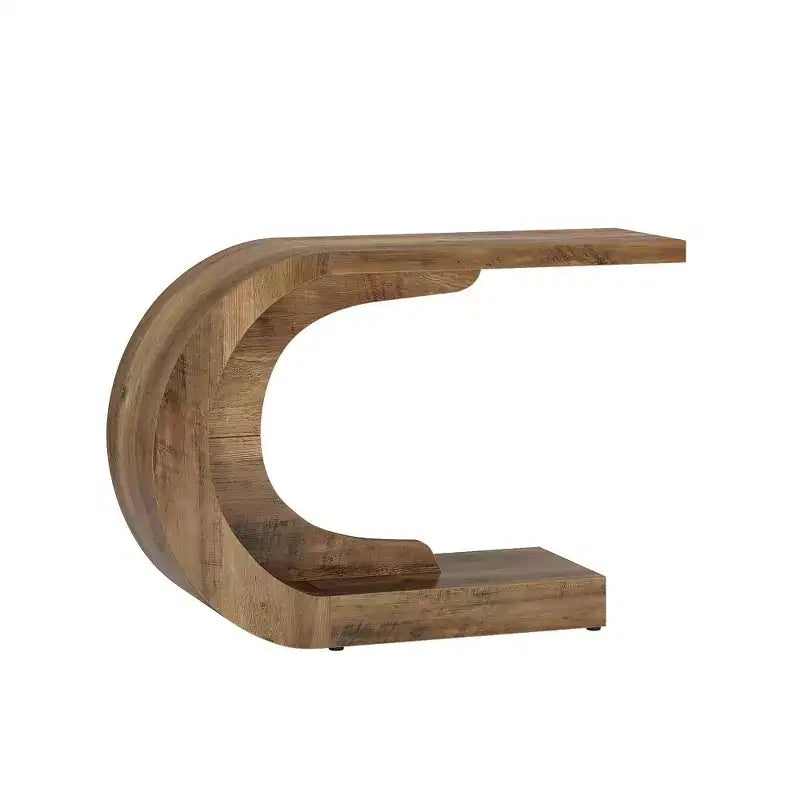 MAYEERTY Mesa elegante en forma de C para pasillo, consola multiusos/mesa auxiliar de sofá/mesa de acento para entrada