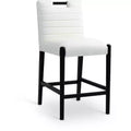 Meridian Furniture,Aimee Cream Vegan Leather Counter Stool