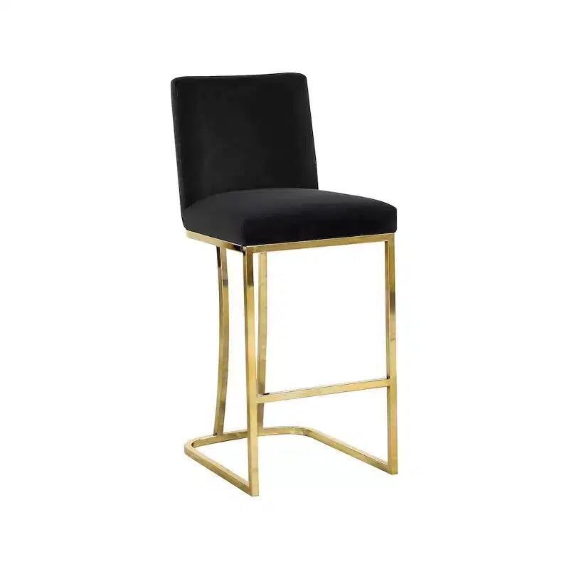 Meridian Furniture,Heidi Black Velvet Stool