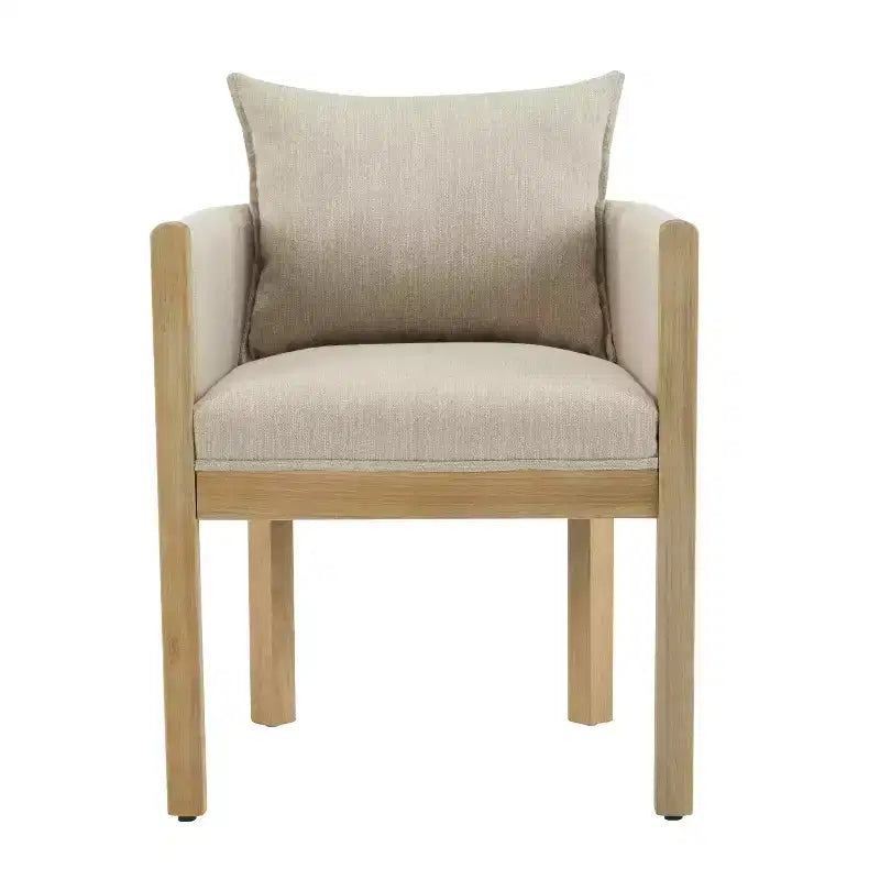 Christopher Knight Home Diana - Sillones modernos de lino tapizados con madera de caucho (juego de 2)