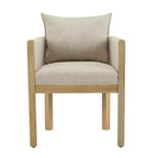 Christopher Knight Home Diana - Sillones modernos de lino tapizados con madera de caucho (juego de 2)