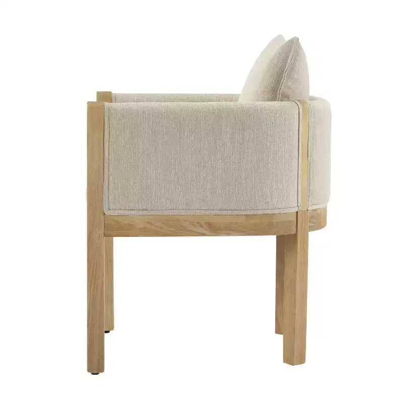 Christopher Knight Home Diana - Sillones modernos de lino tapizados con madera de caucho (juego de 2)
