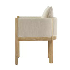 Christopher Knight Home Diana - Sillones modernos de lino tapizados con madera de caucho (juego de 2)