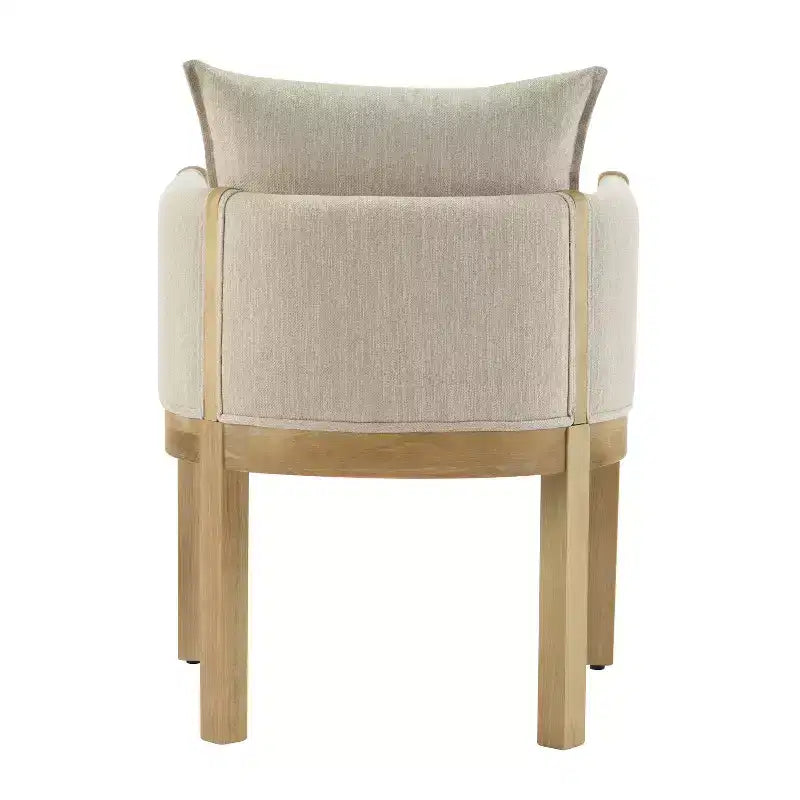 Christopher Knight Home Diana - Sillones modernos de lino tapizados con madera de caucho (juego de 2)