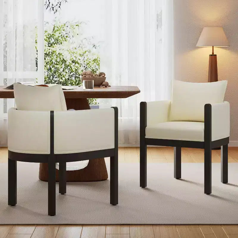 Christopher Knight Home Diana - Sillones modernos de lino tapizados con madera de caucho (juego de 2)