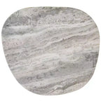 Mesa auxiliar Mono Small Marble - ACC2908A - Mármol blanquecino/Nogal - Safavieh