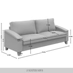 Sofá biplaza de lino ChaletPosh