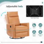 MAYEERTY Sillón decorativo - Sillón giratorio de chenilla 360 con cojín lumbar