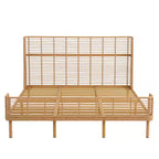 Cama Christopher Knight Home Shadow Coastal Grid de ratán PE con cabecera de ala