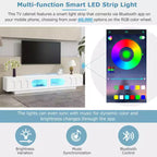 Mueble de TV o televisor CLIHOME para centros de entretenimiento de hasta 95'', consola multimedia funcional con puertas de gabinete arqueadas