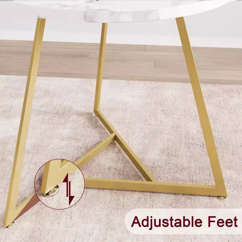 Juego de comedor redondo de 3 piezas para 2 personas, juego de mesa de cocina con 2 sillas tapizadas, estructura de metal y tablero con vetas de madera, muebles de comedor para cocina