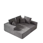 Sofá modular Whisen con chaise longue, sofá tipo nube en forma de L, no requiere montaje